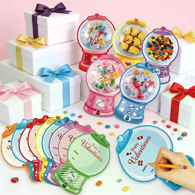 18/36 Pcs DIY Valentines Candy - Bubble Gum Machine recension och pris