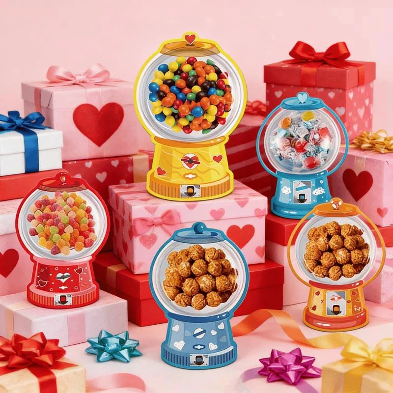 18/36 Pcs DIY Valentines Candy - Bubble Gum Machine recension och pris