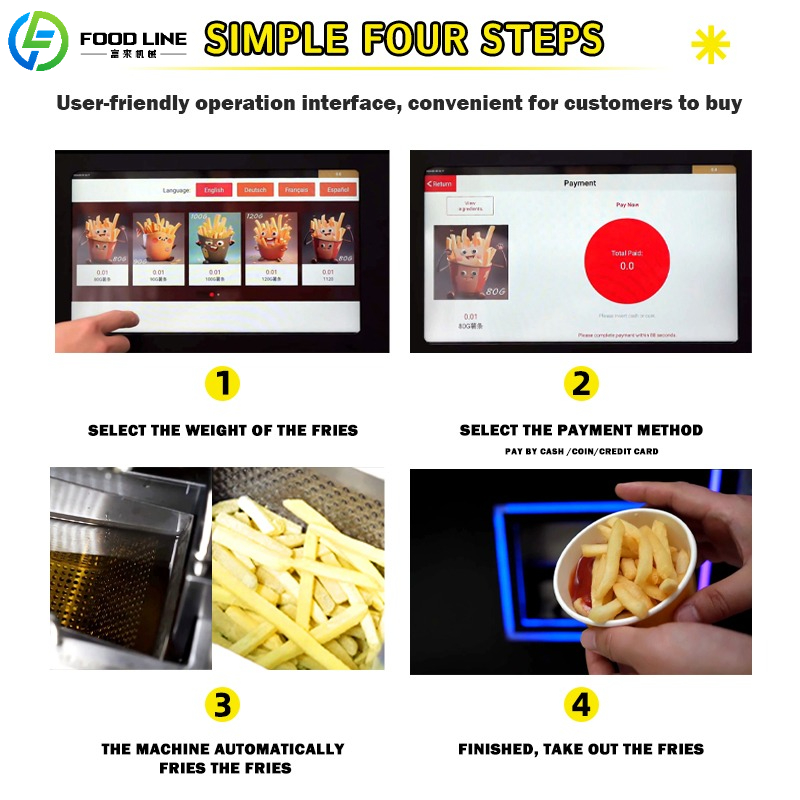 Customized Automatic Hot Frenc - Popcorn Vending Machine recension och pris