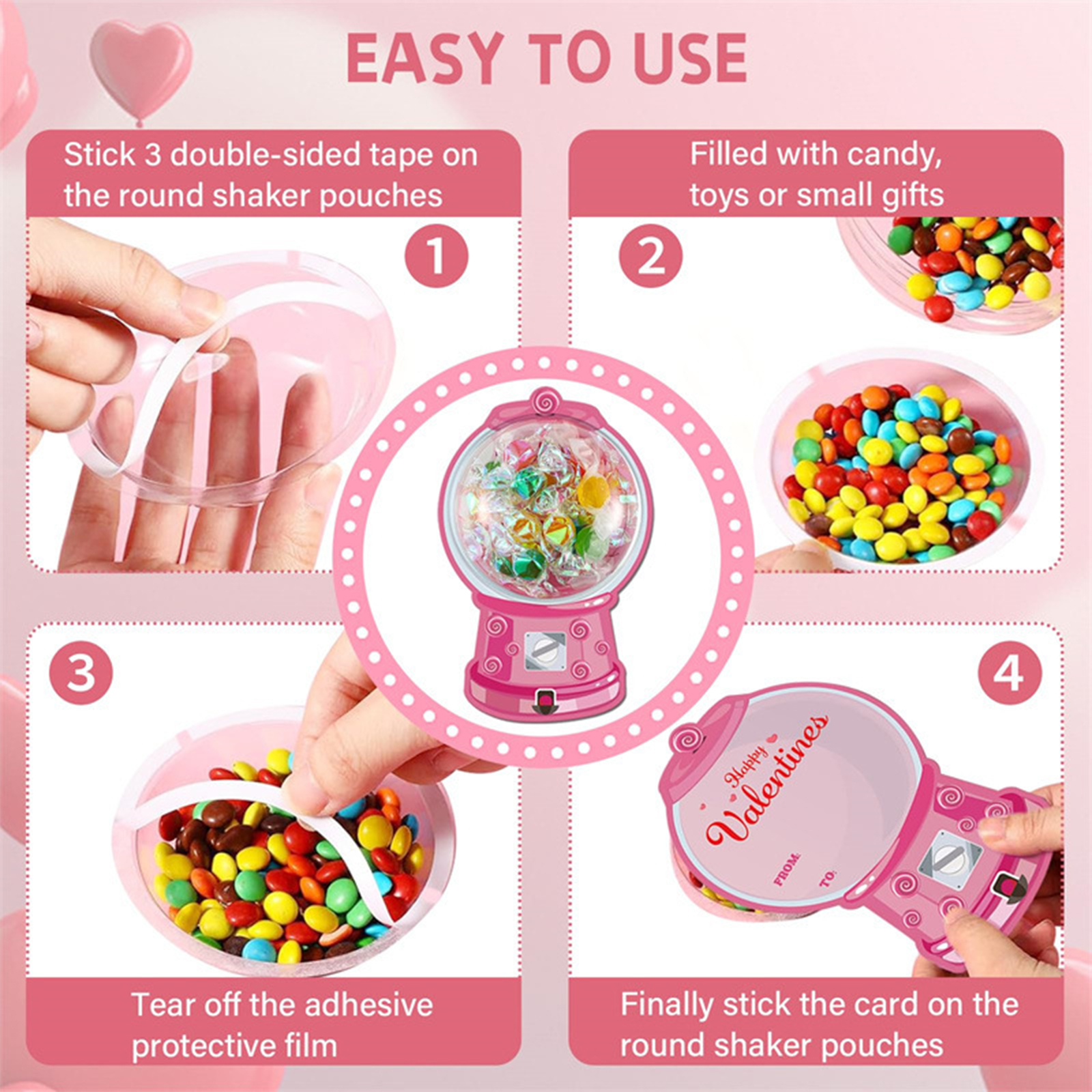 18/36 Pack Valentine Candy Hol - Bubble Gum Machine recension och pris