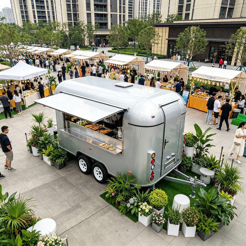 Customized Food Truck Mobile w - Hot Dog Vending Cart recension och pris